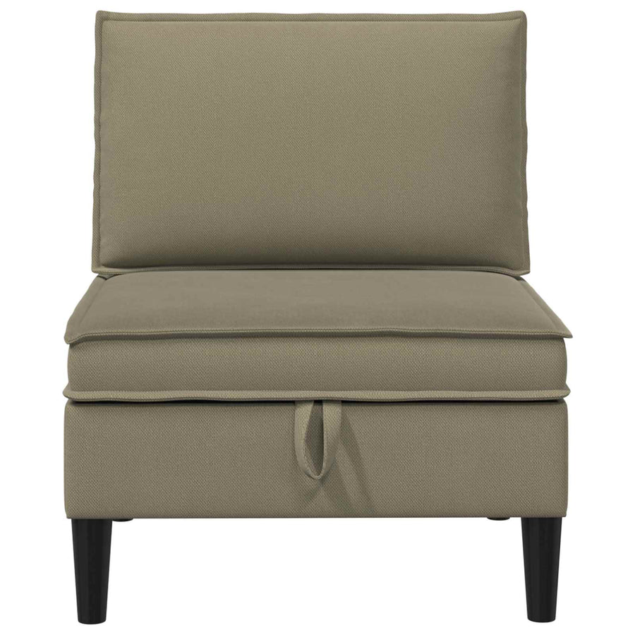 Middelse Sofa met Opbergruimte Kaki Fluweel