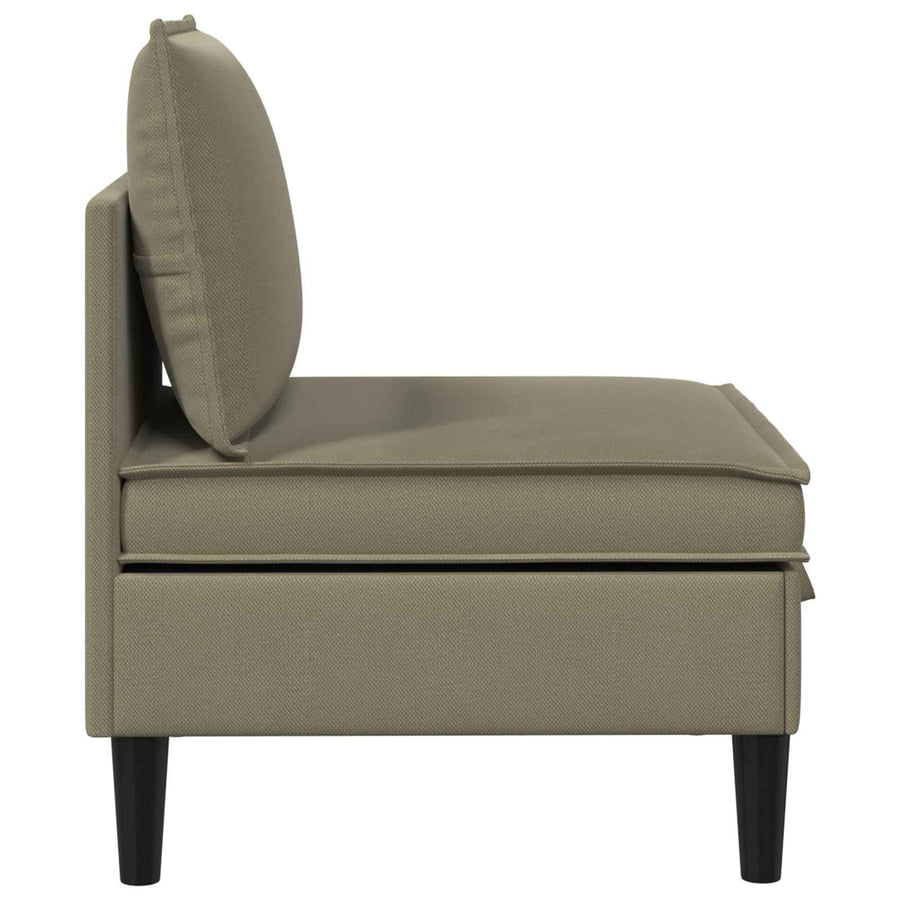 Middelse Sofa met Opbergruimte Kaki Fluweel