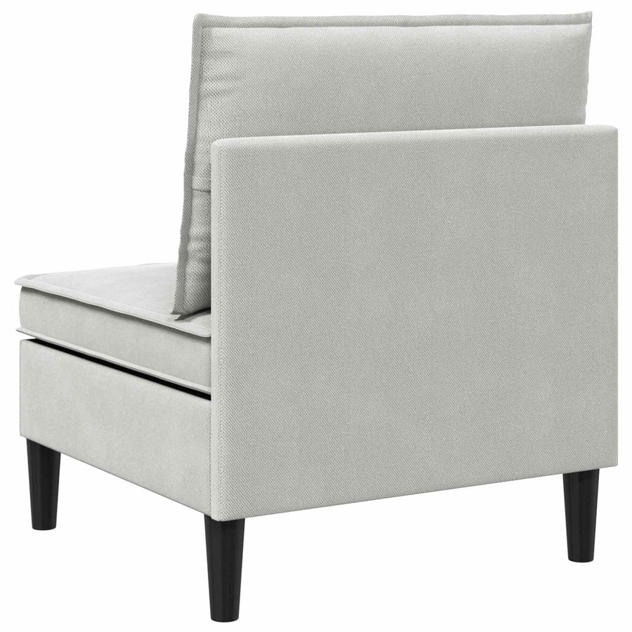 Middelse Sofa met Opbergruimte Lichtgrijs Fluweel