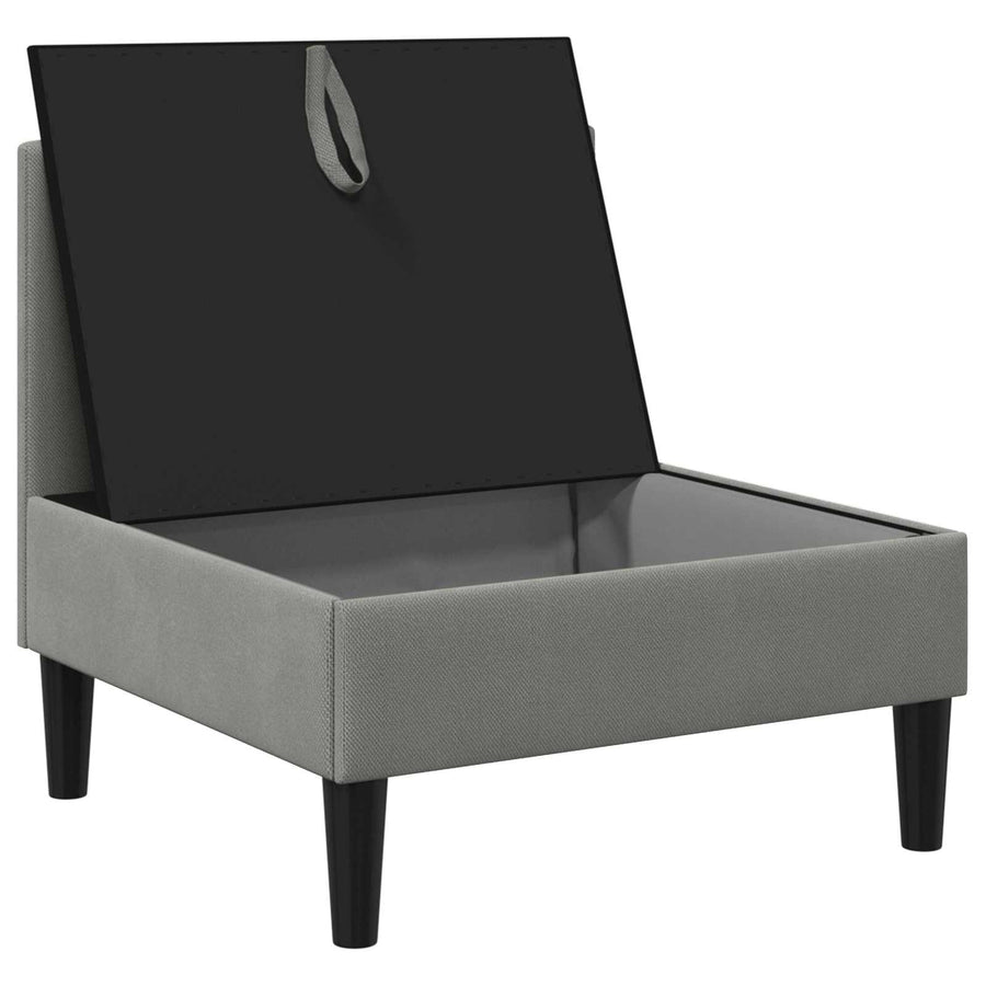 Middelse Sofa met Opbergruimte Donkergrijs Fluweel