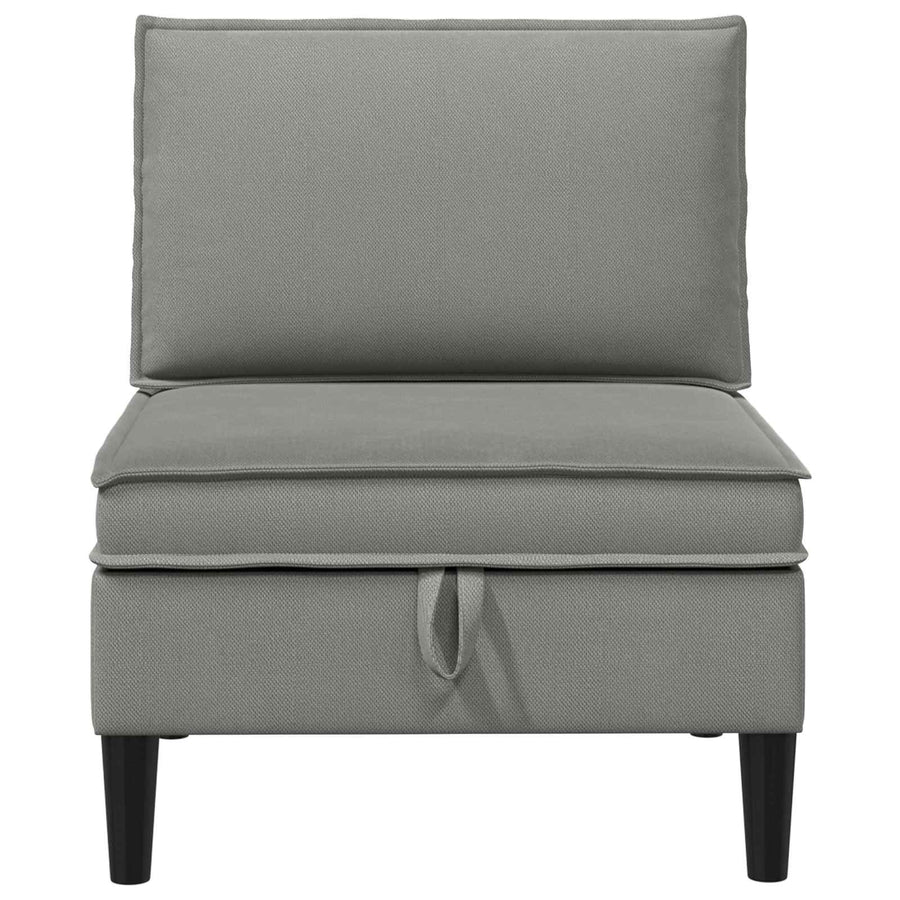 Middelse Sofa met Opbergruimte Donkergrijs Fluweel