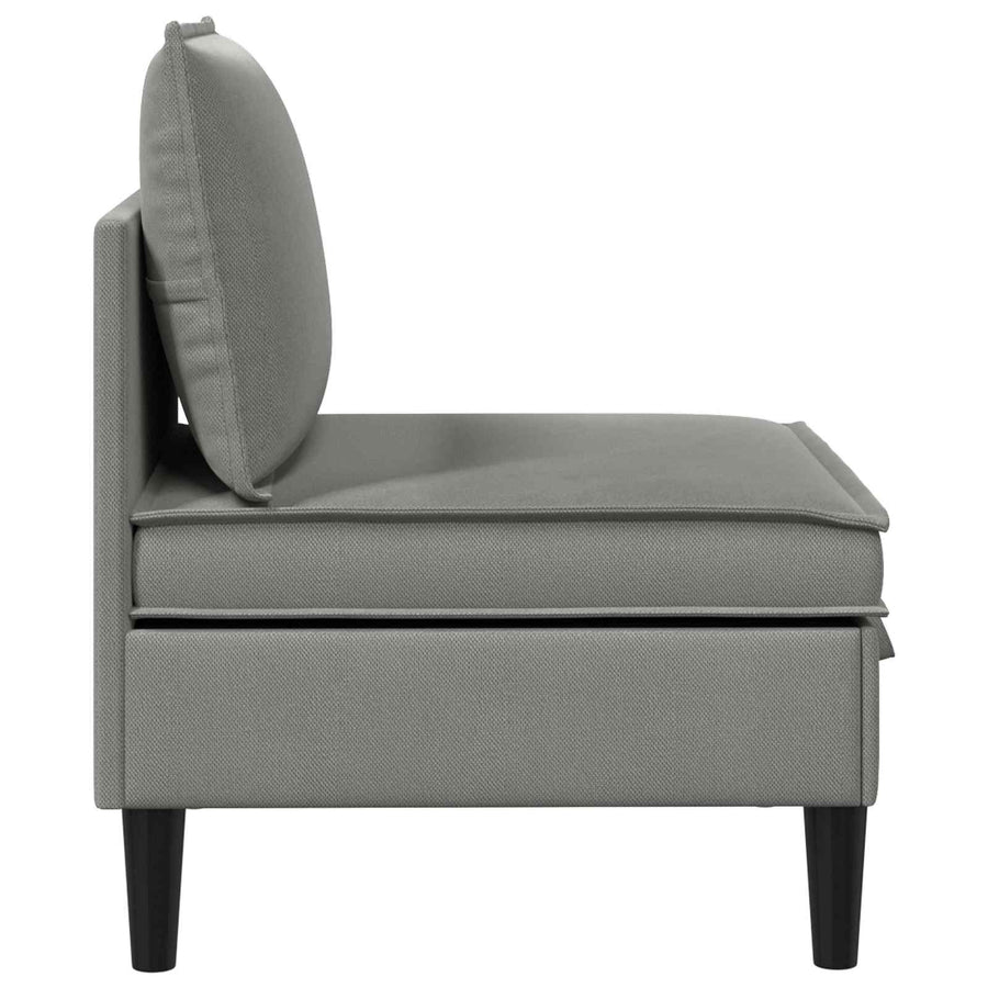Middelse Sofa met Opbergruimte Donkergrijs Fluweel