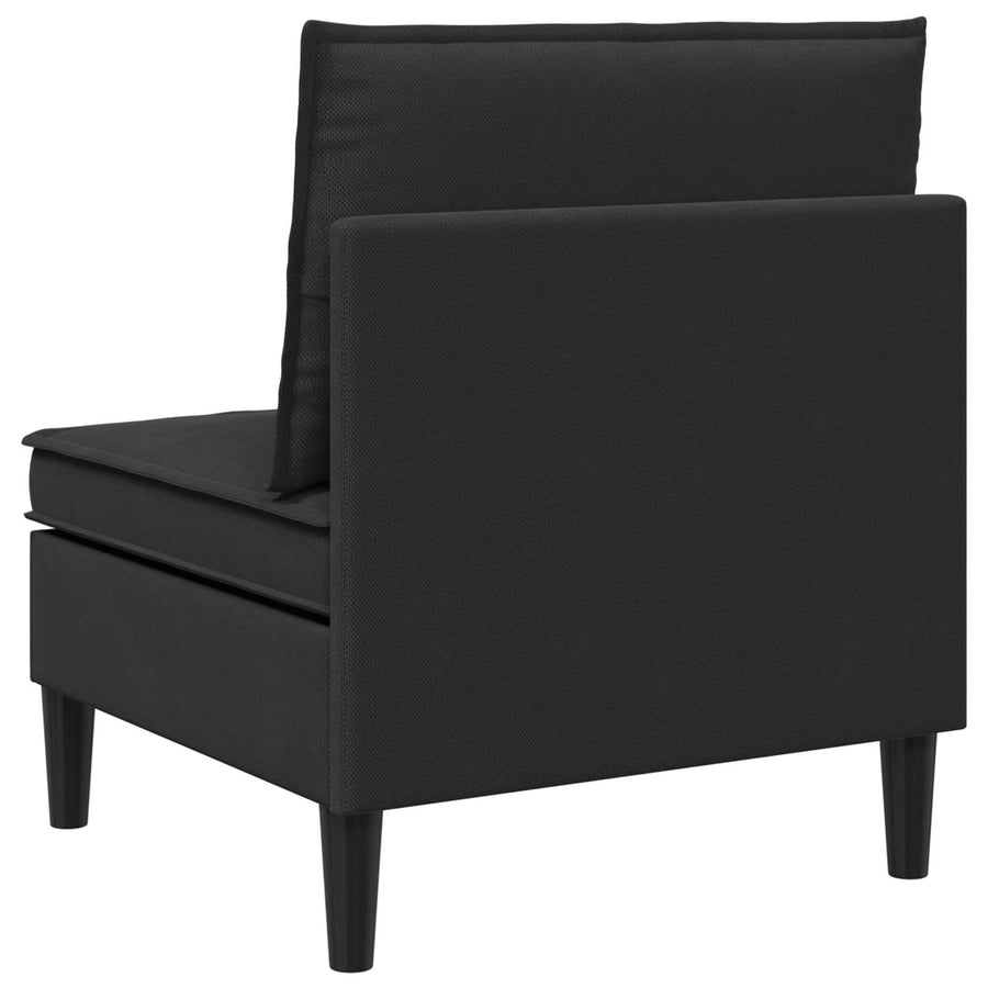 Middelse Sofa met Opbergruimte Zwart Fluweel