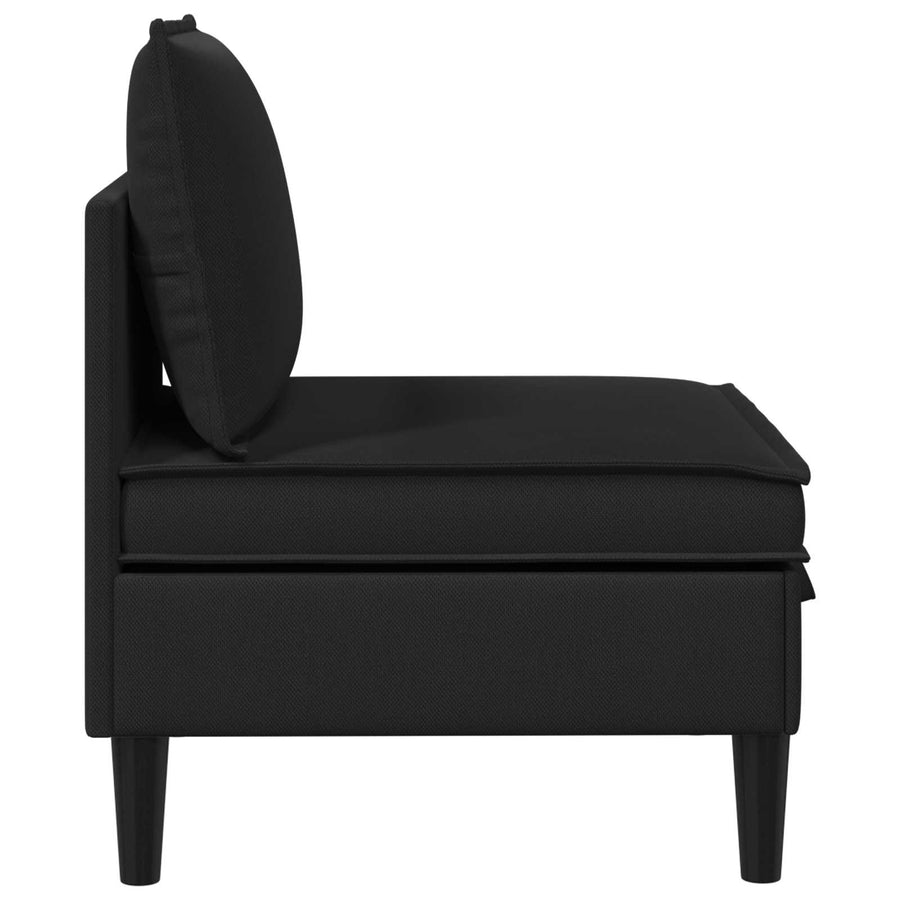 Middelse Sofa met Opbergruimte Zwart Fluweel