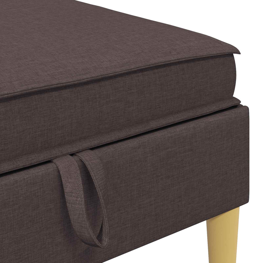 Sofa Kruk met Opslag Donkerbruin Stof