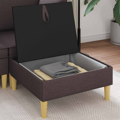 Sofa Kruk met Opslag Donkerbruin Stof