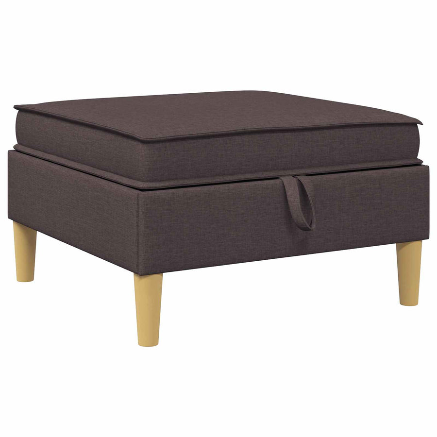 Sofa Kruk met Opslag Donkerbruin Stof