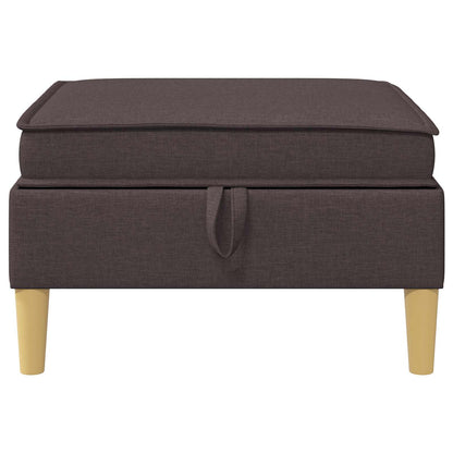 Sofa Kruk met Opslag Donkerbruin Stof