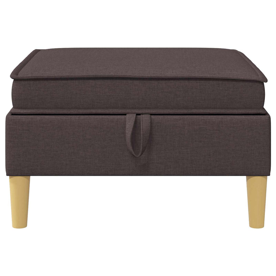 Sofa Kruk met Opslag Donkerbruin Stof