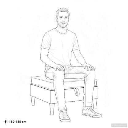 Sofa Kruk met Opslag Donkerbruin Stof
