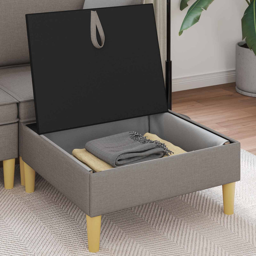 Sofa Kruk met Opslag Taupe Stof