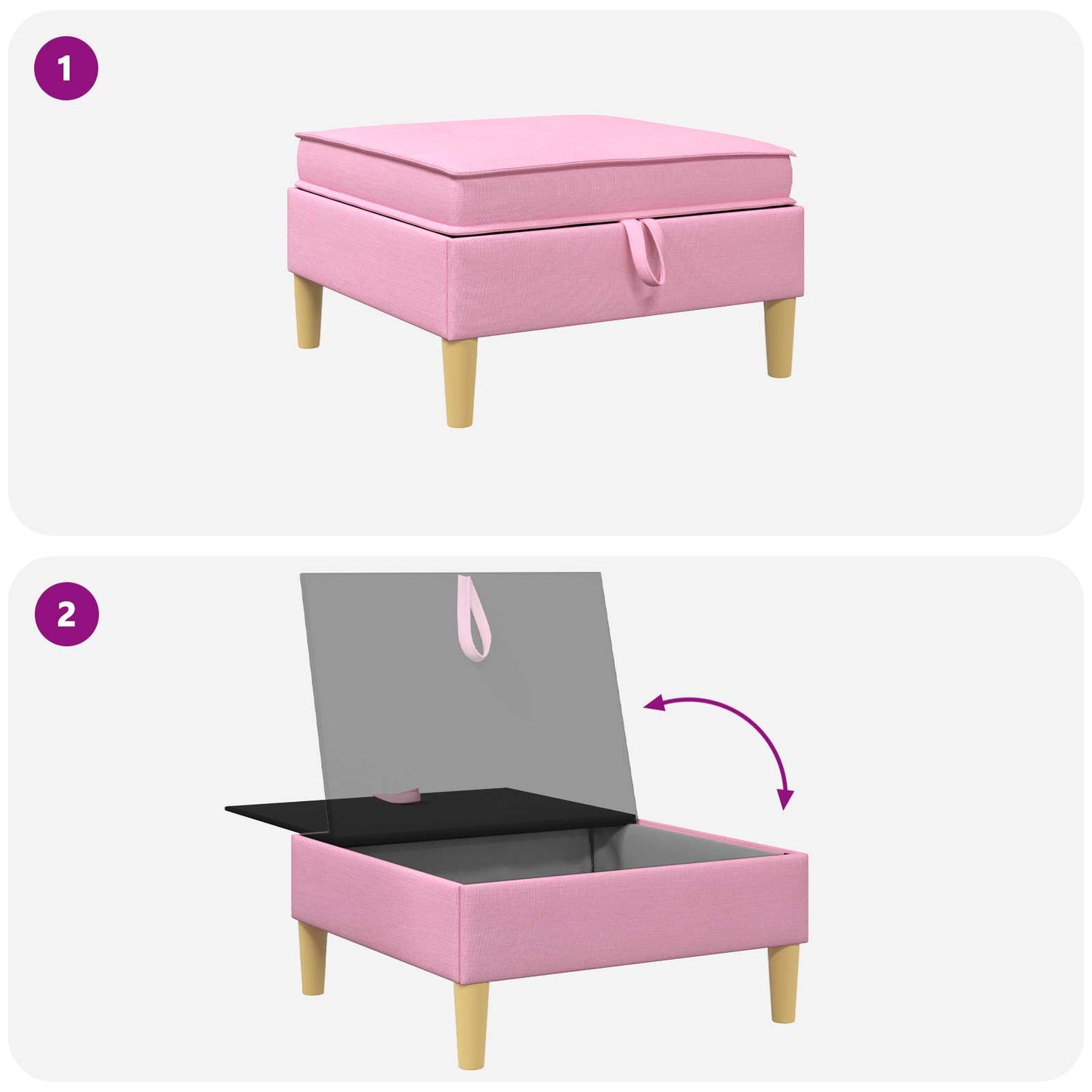 Opslagottoman Roze