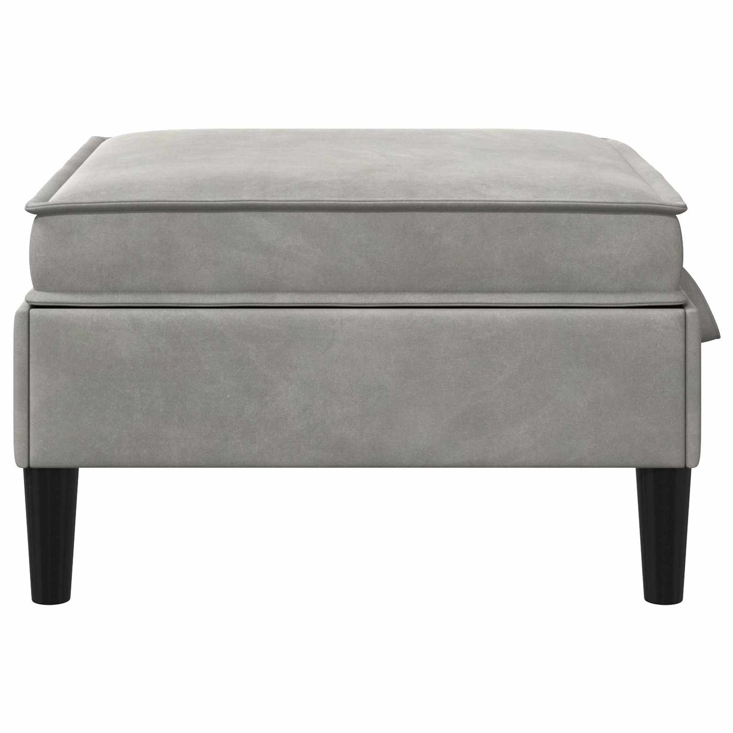 Sofa Kruk met Opslag Lichtgrijs Fluweel