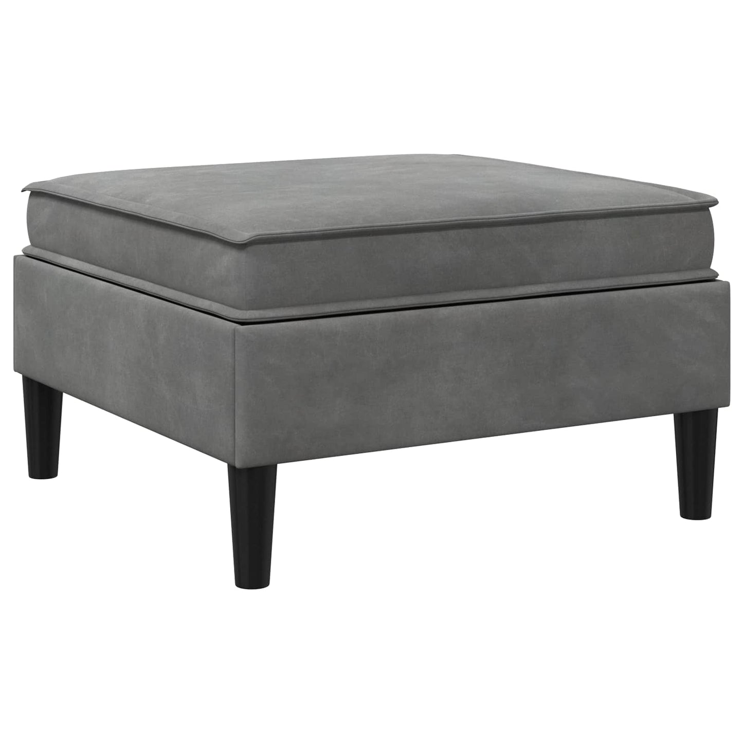 Sofa Kruk met Opslag Donkergrijs Fluweel