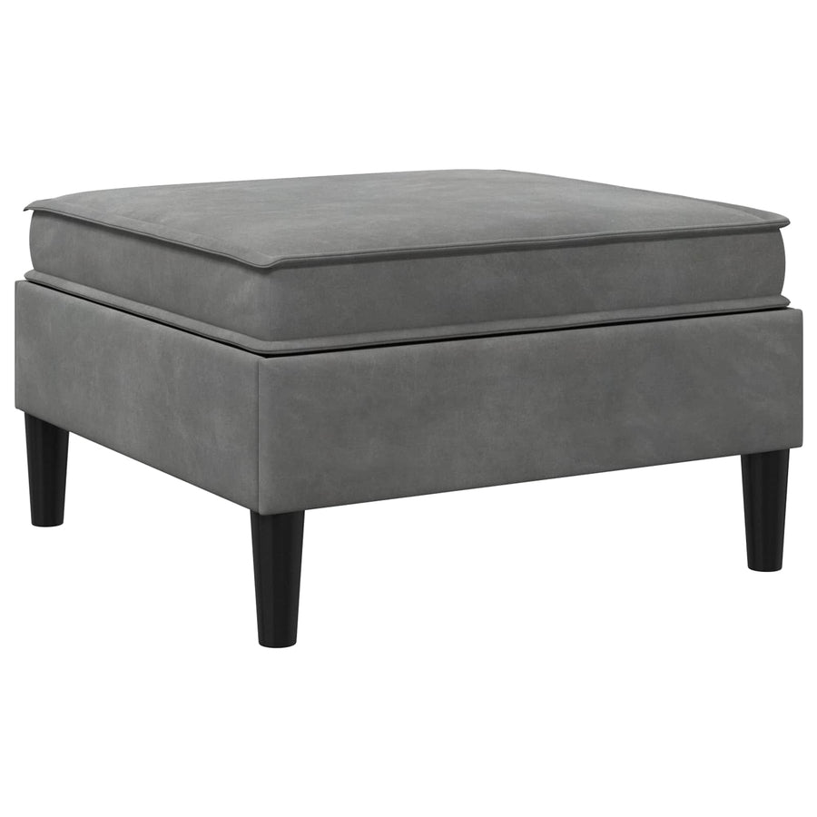 Sofa Kruk met Opslag Donkergrijs Fluweel