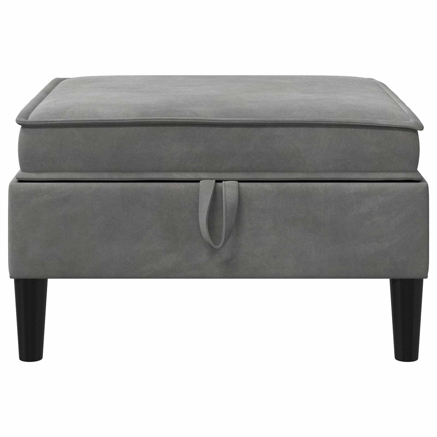 Sofa Kruk met Opslag Donkergrijs Fluweel