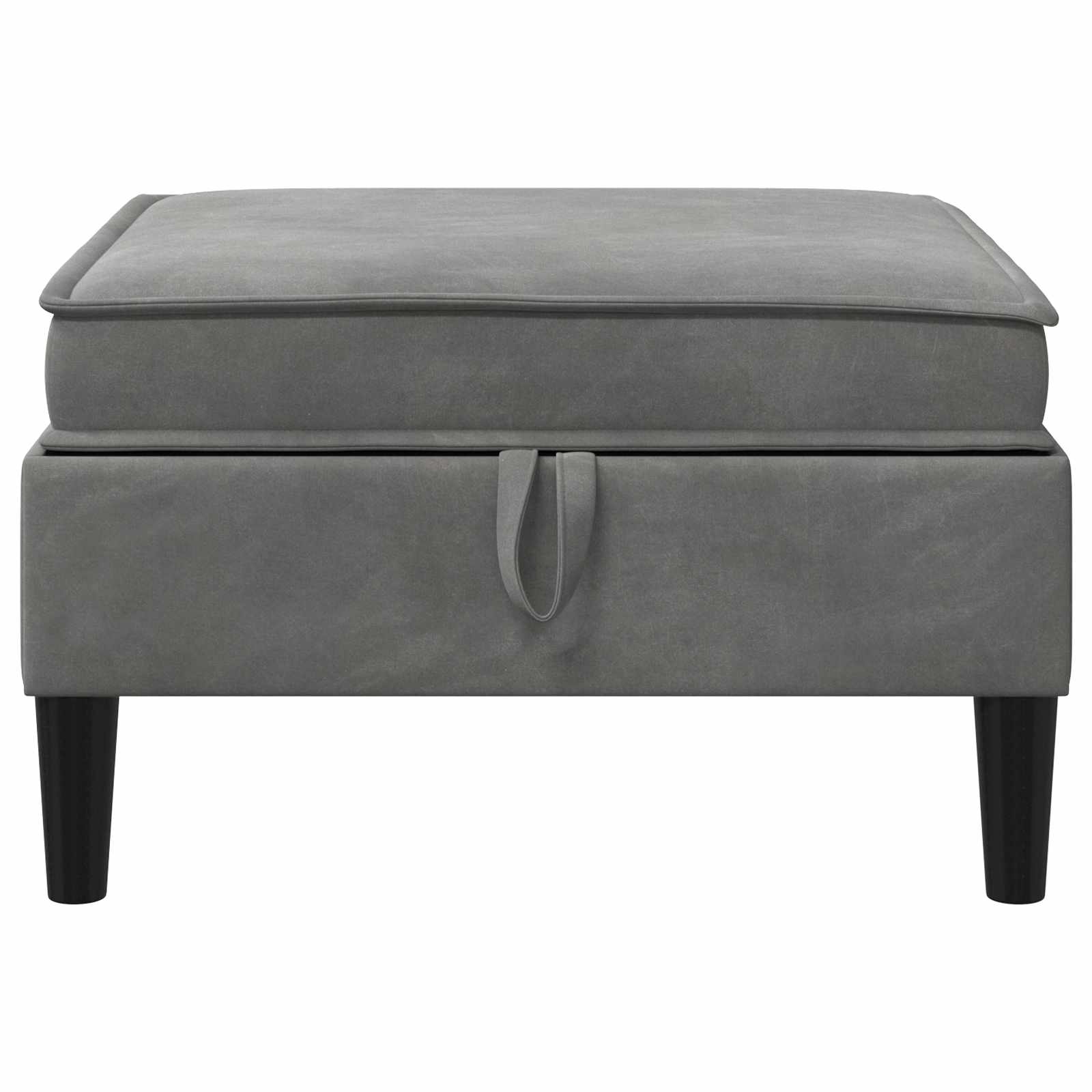 Sofa Kruk met Opslag Donkergrijs Fluweel