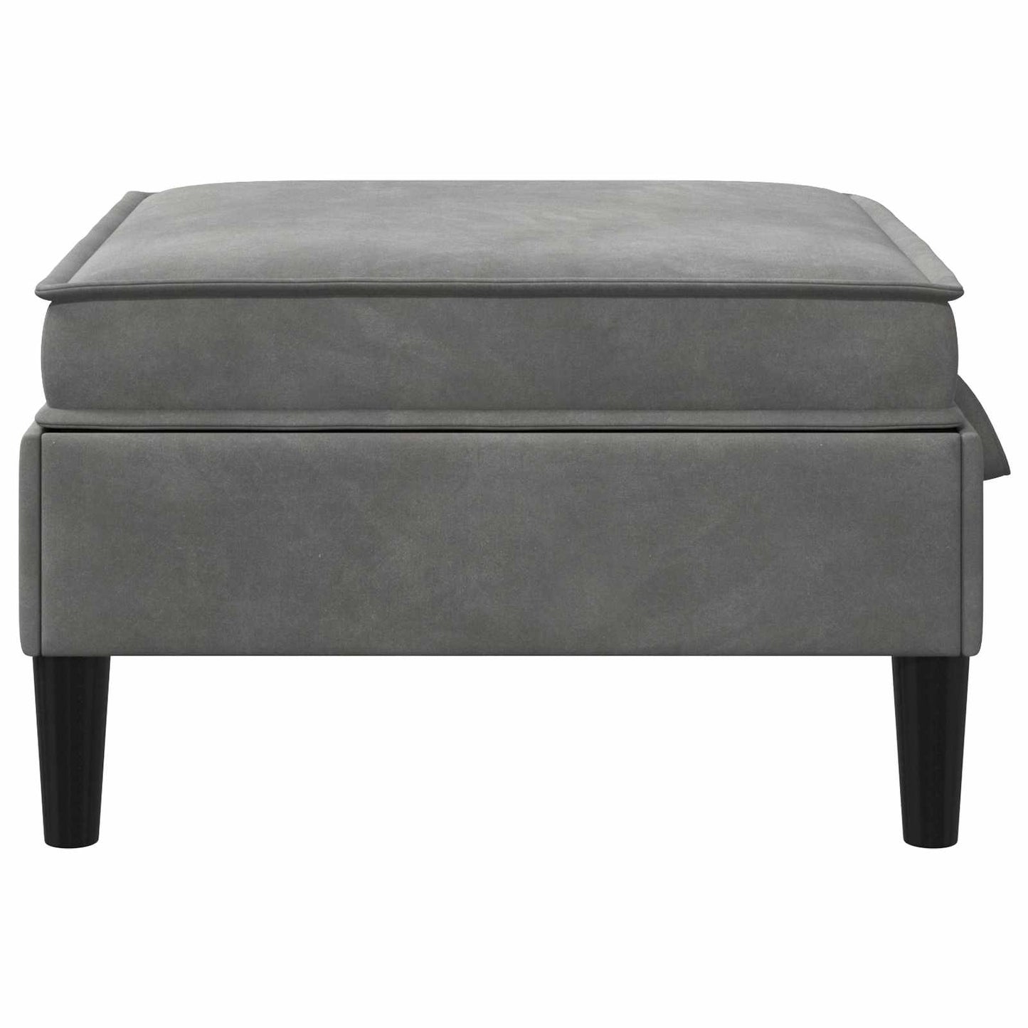 Sofa Kruk met Opslag Donkergrijs Fluweel