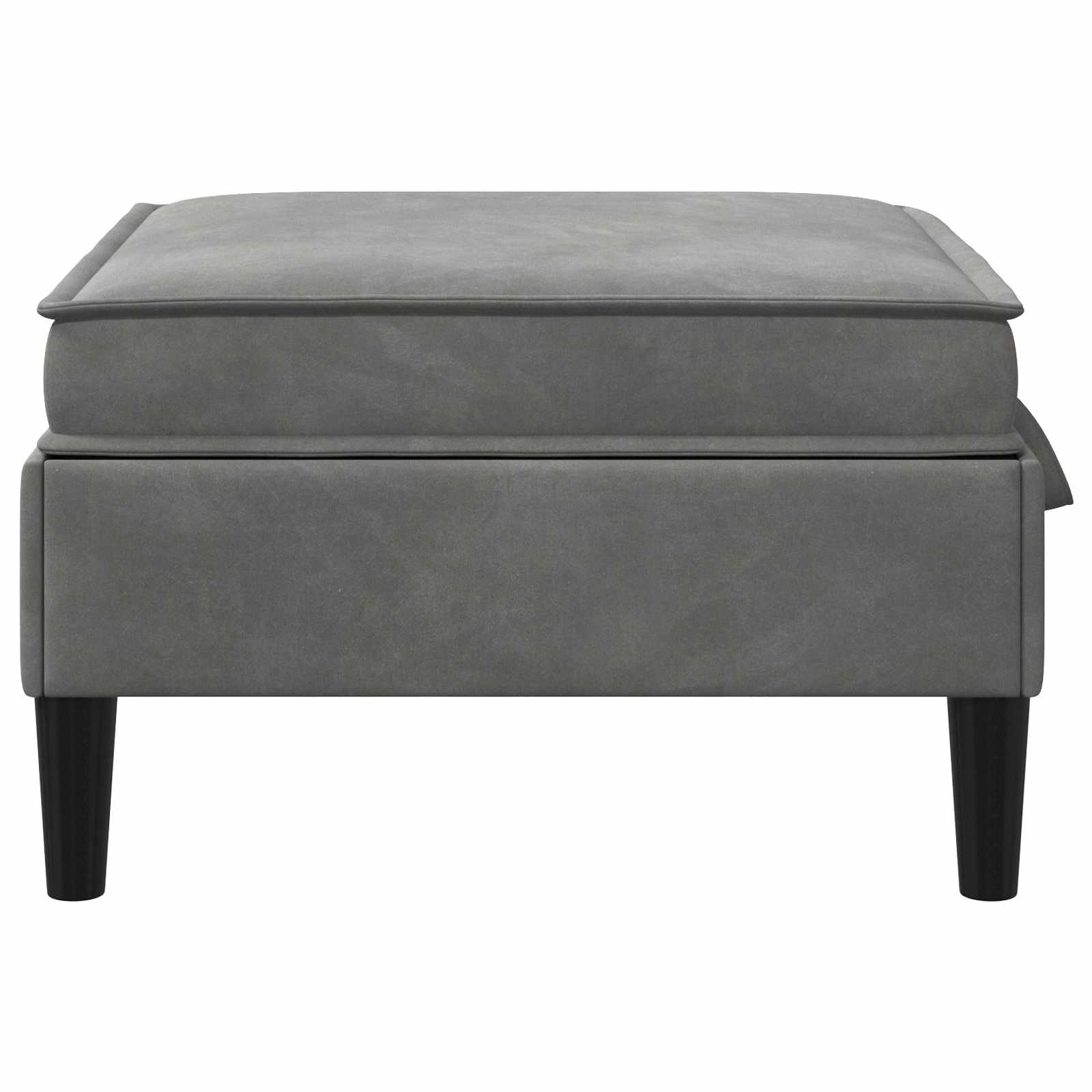 Sofa Kruk met Opslag Donkergrijs Fluweel