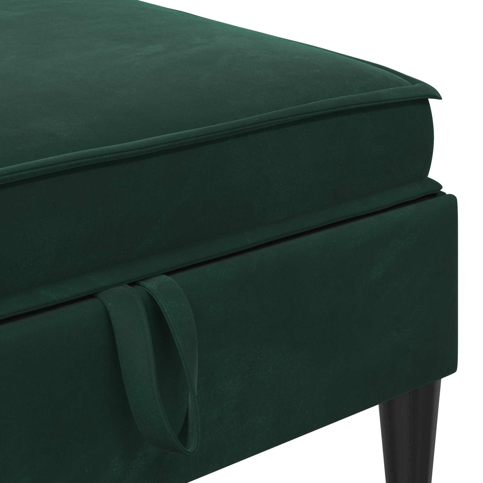 Sofa Kruk met Opslag Donkergroen Fluweel