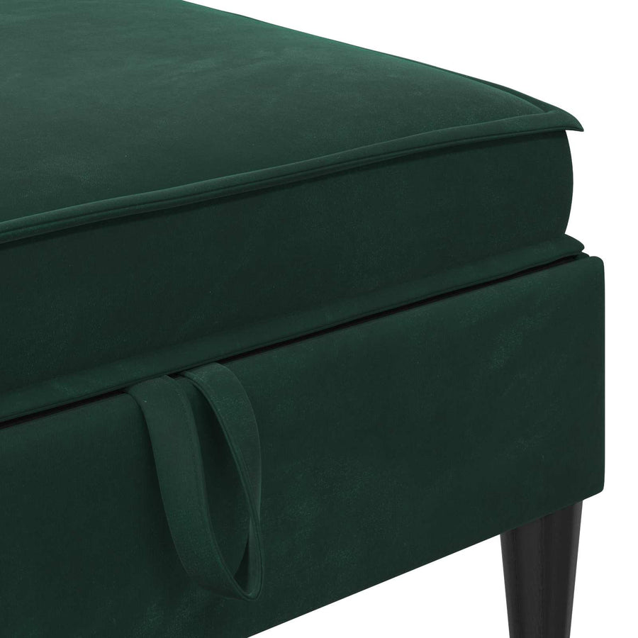 Sofa Kruk met Opslag Donkergroen Fluweel