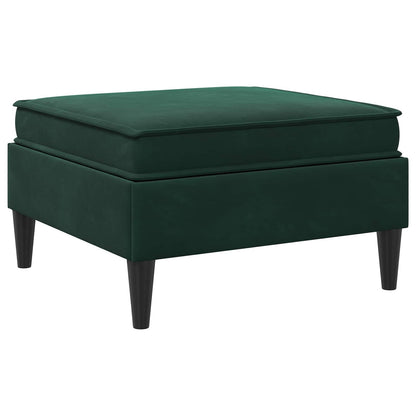 Sofa Kruk met Opslag Donkergroen Fluweel