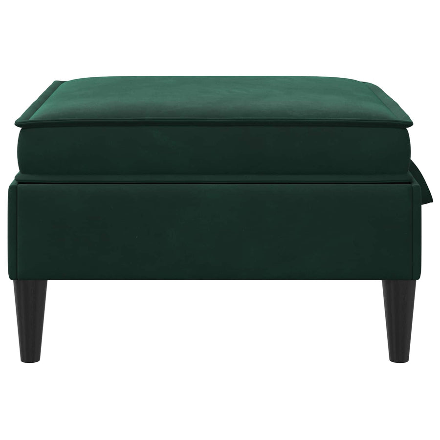 Sofa Kruk met Opslag Donkergroen Fluweel