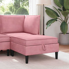 Sofa kruk met opslag 70x70x40 cm roze fluweel