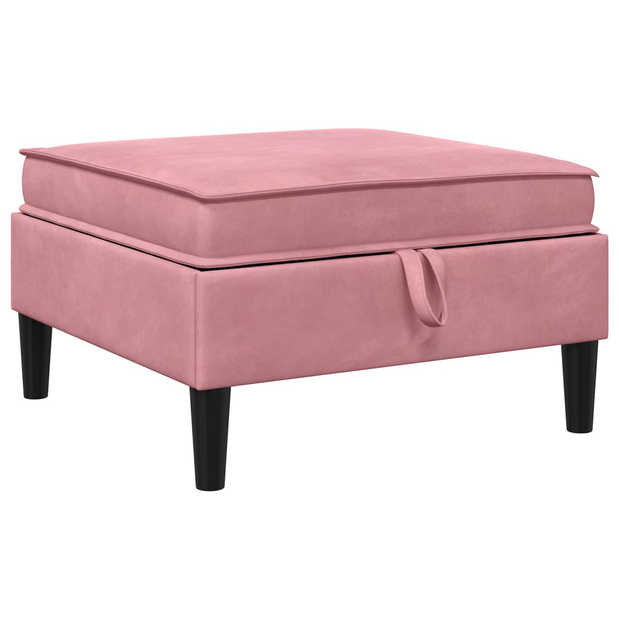 Sofa Kruk met Opslag Roze Fluweel