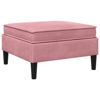 Sofa Kruk met Opslag Roze Fluweel