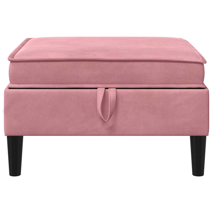 Sofa Kruk met Opslag Roze Fluweel