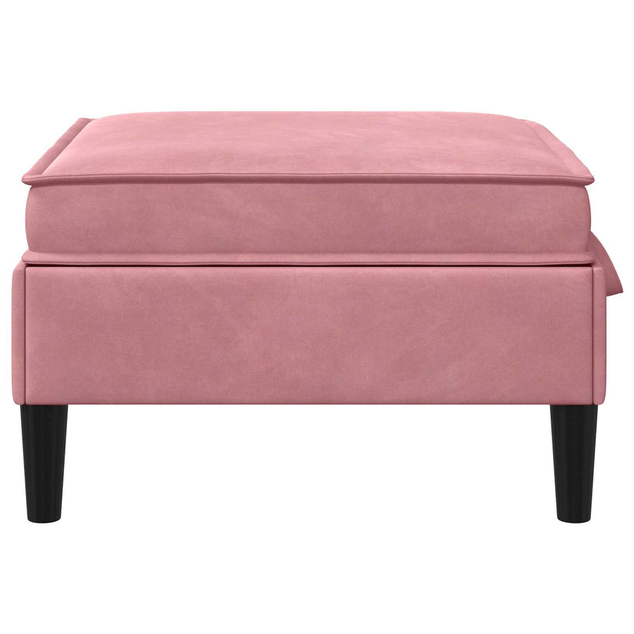 Sofa Kruk met Opslag Roze Fluweel