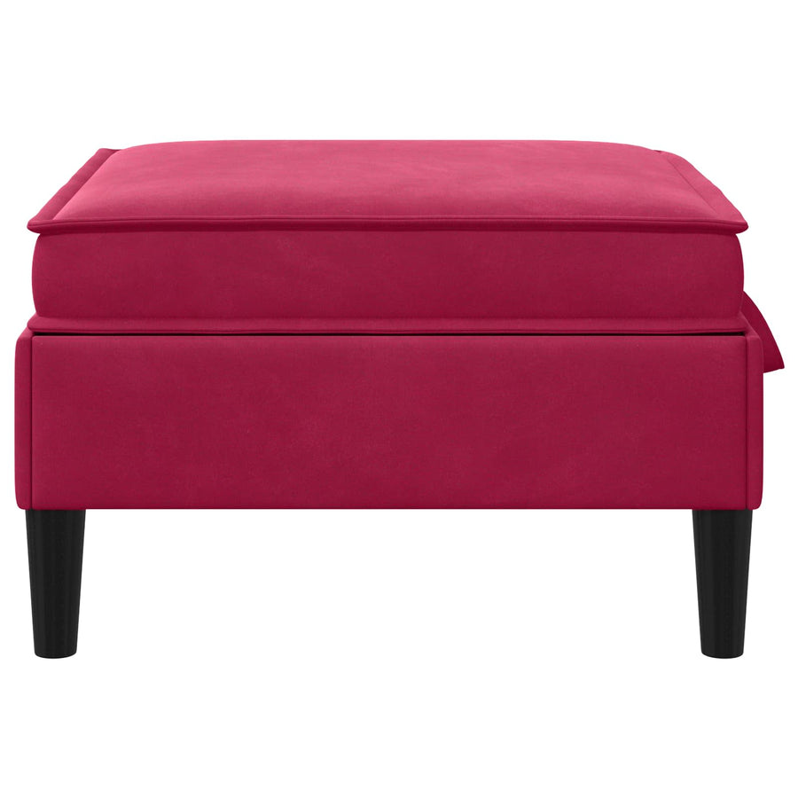 Sofa Kruk met Opslag Wijnrood Fluweel