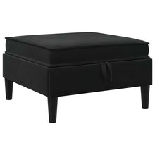 Sofa Kruk met Opslag Zwart Fluweel