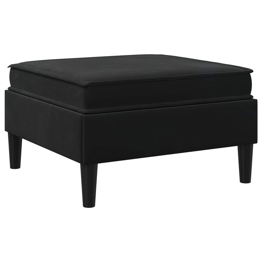 Sofa Kruk met Opslag Zwart Fluweel