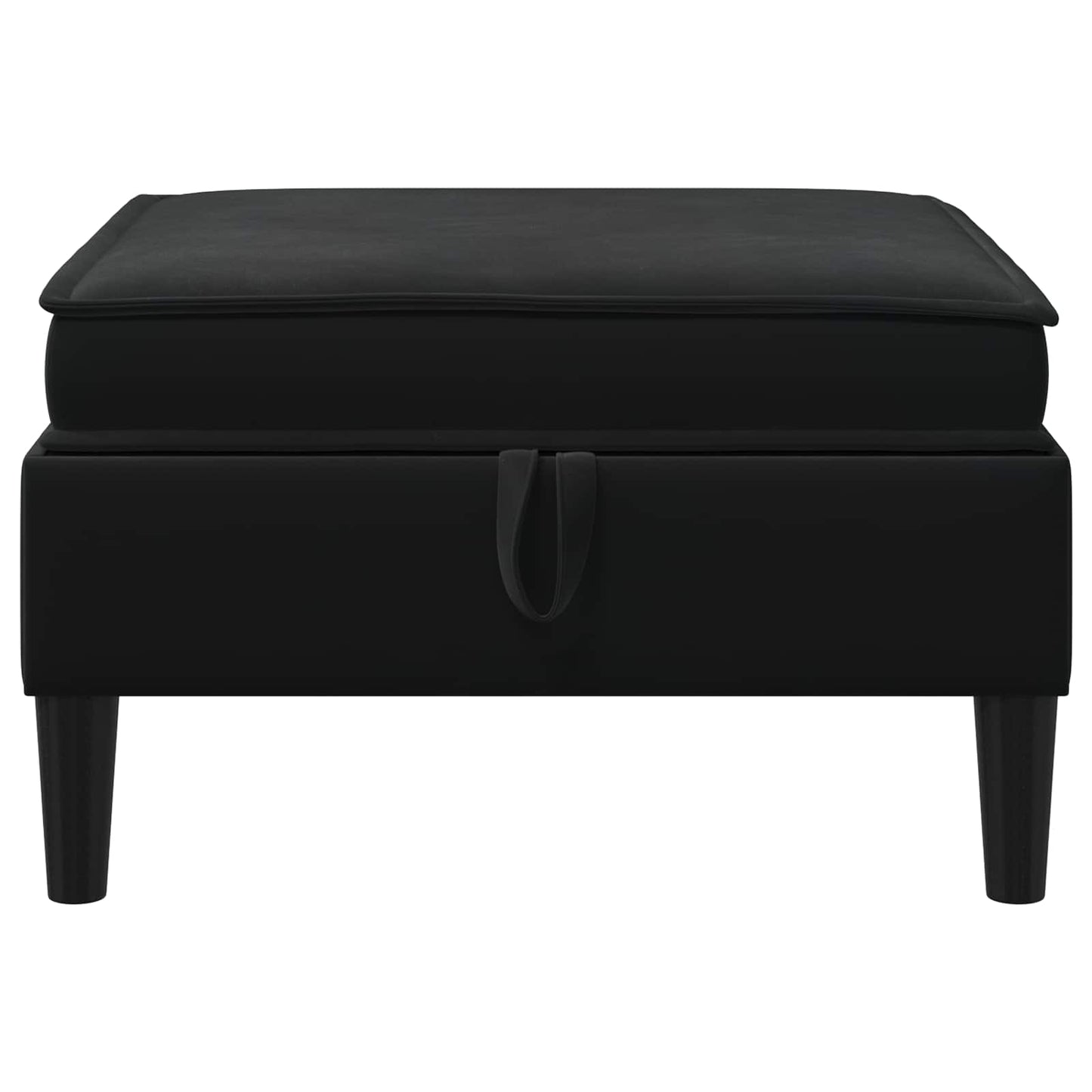 Sofa Kruk met Opslag Zwart Fluweel