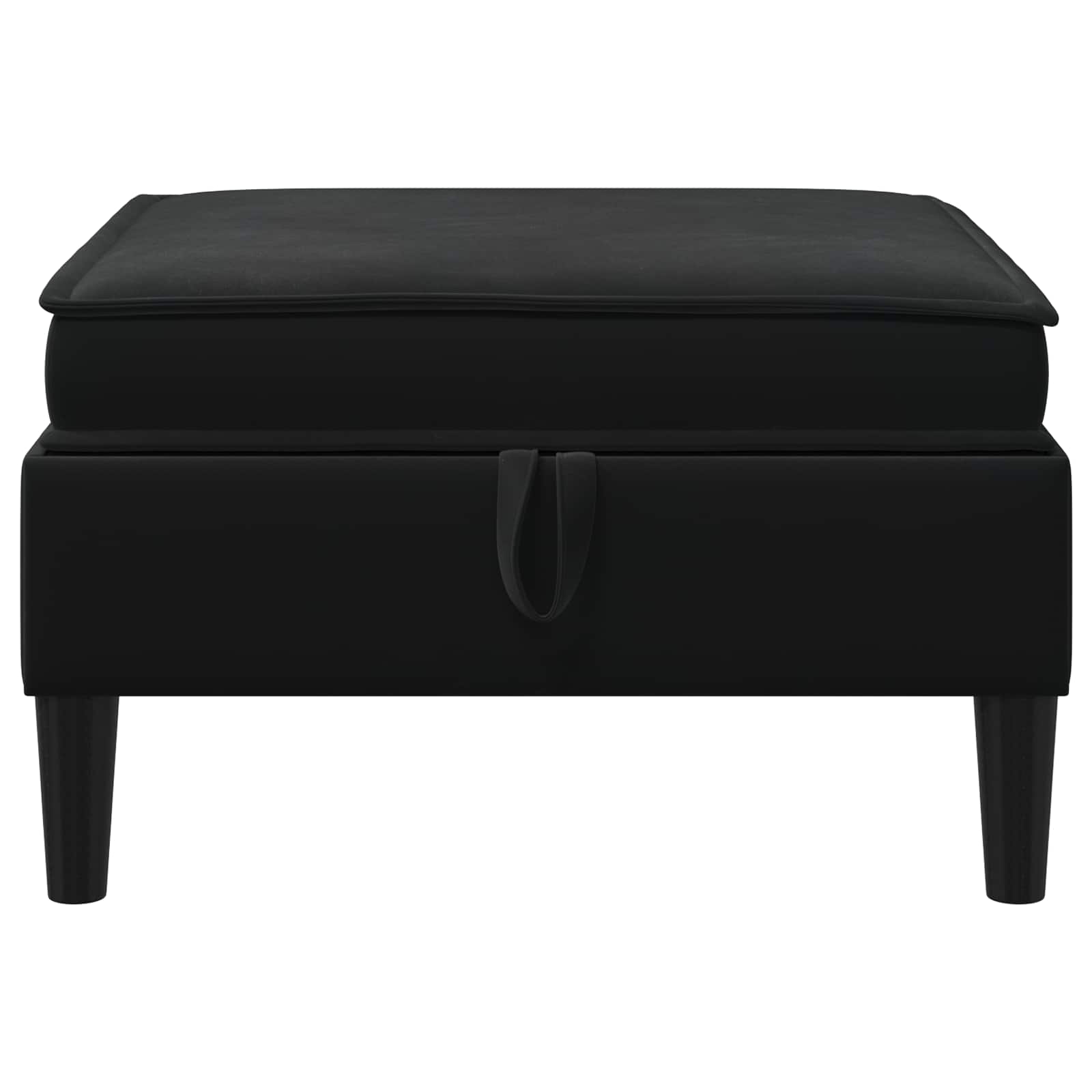 Sofa Kruk met Opslag Zwart Fluweel