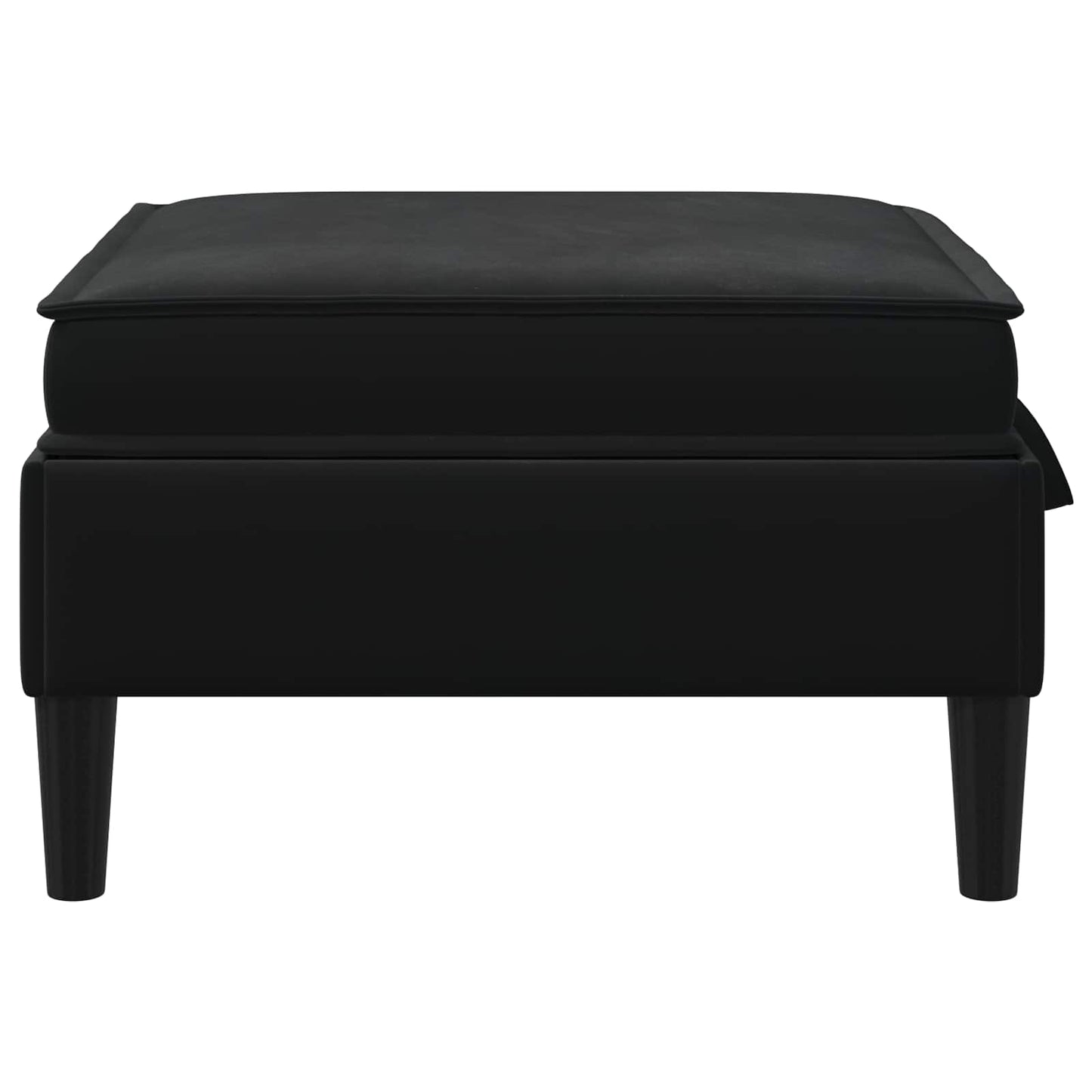 Sofa Kruk met Opslag Zwart Fluweel