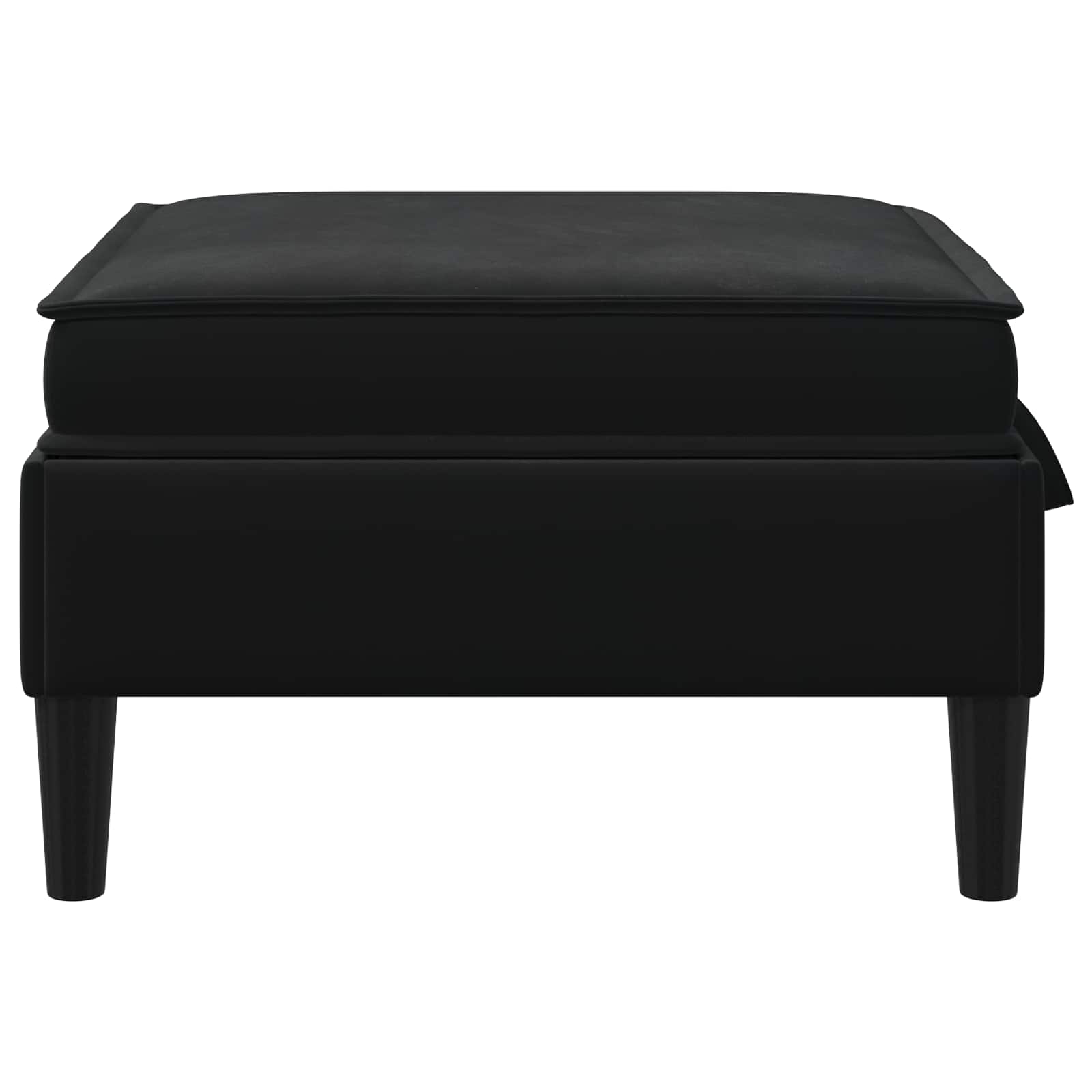 Sofa Kruk met Opslag Zwart Fluweel