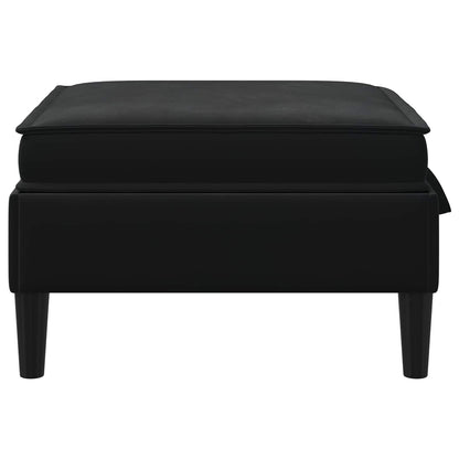 Sofa Kruk met Opslag Zwart Fluweel