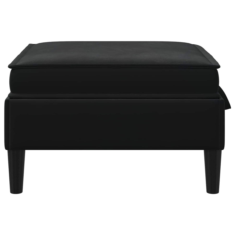 Sofa Kruk met Opslag Zwart Fluweel