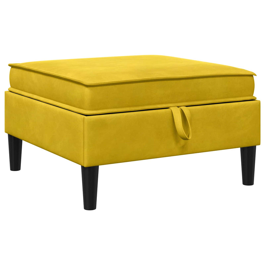 Sofa Kruk met Opslag Geel Fluweel