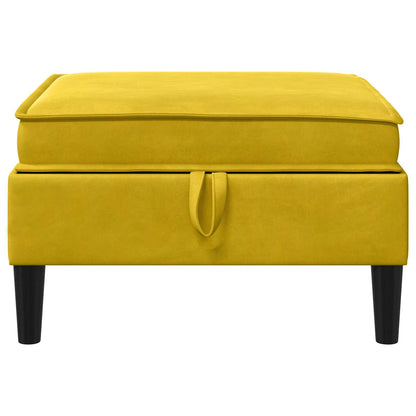 Sofa Kruk met Opslag Geel Fluweel