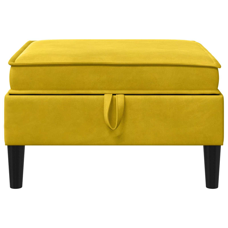 Sofa Kruk met Opslag Geel Fluweel