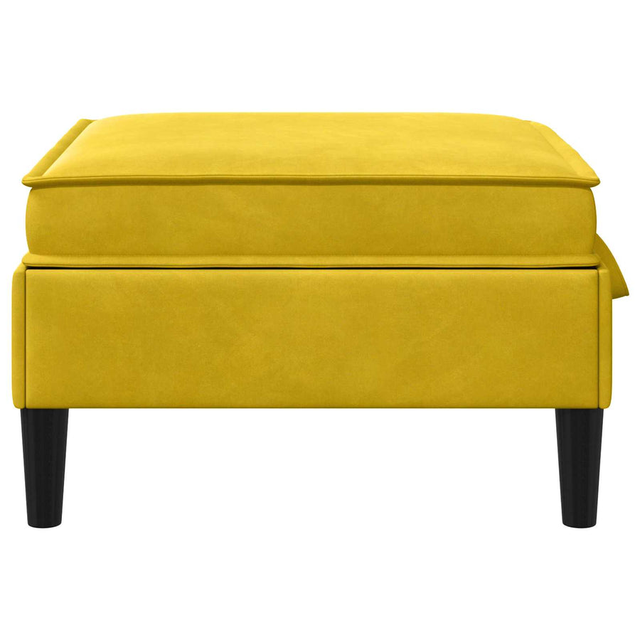Sofa Kruk met Opslag Geel Fluweel