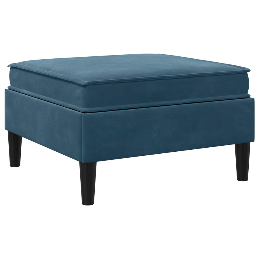 Sofa Kruk met Opslag Blauw Fluweel