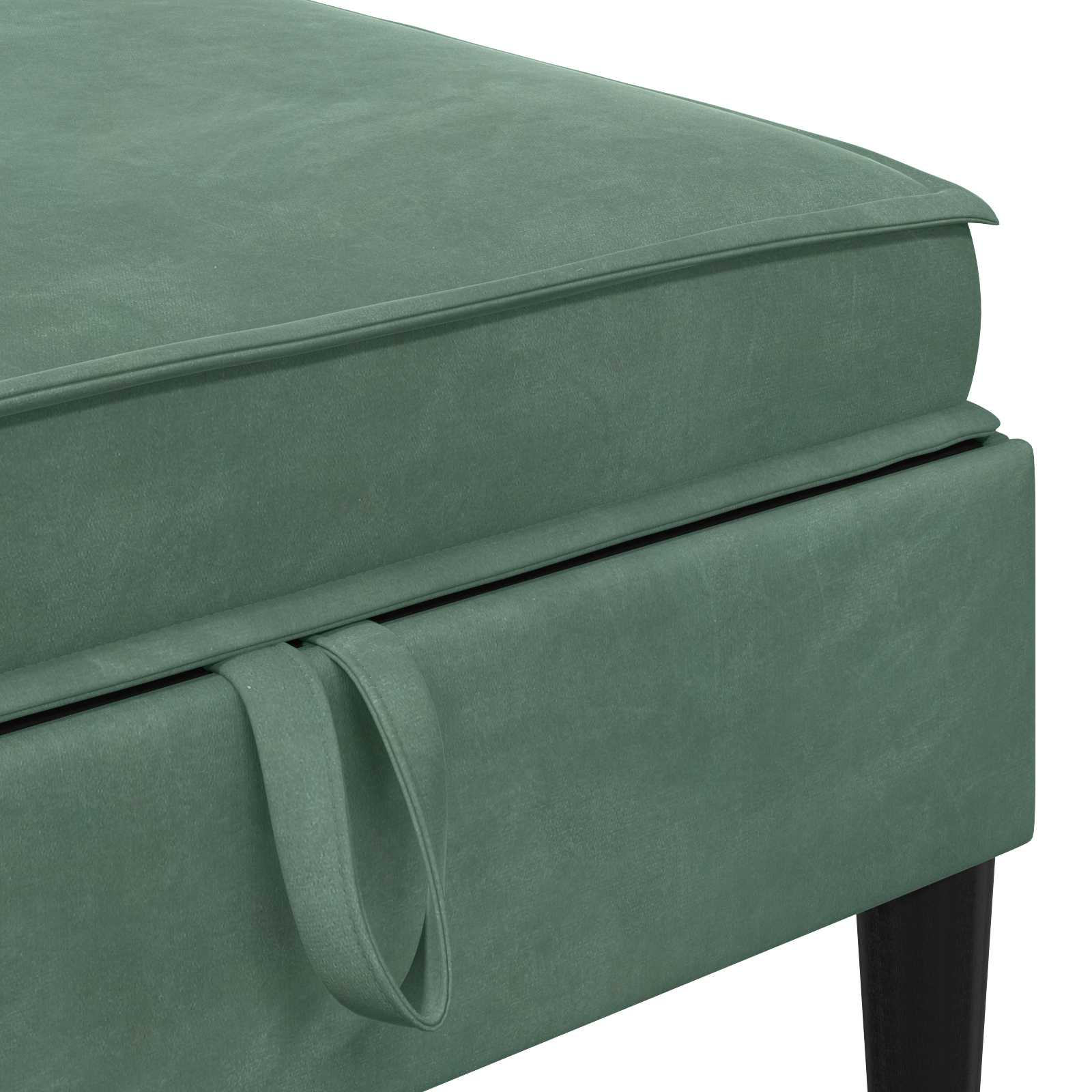 Sofa Kruk met Opslag Zeegroen Fluweel