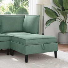 Sofa Kruk met Opslag Zeegroen Fluweel