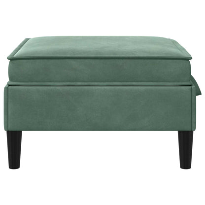 Sofa Kruk met Opslag Zeegroen Fluweel