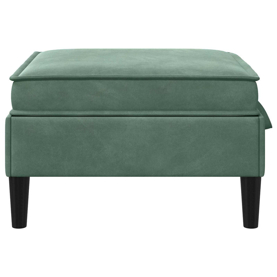 Sofa Kruk met Opslag Zeegroen Fluweel